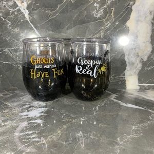 Halloween wine glasses